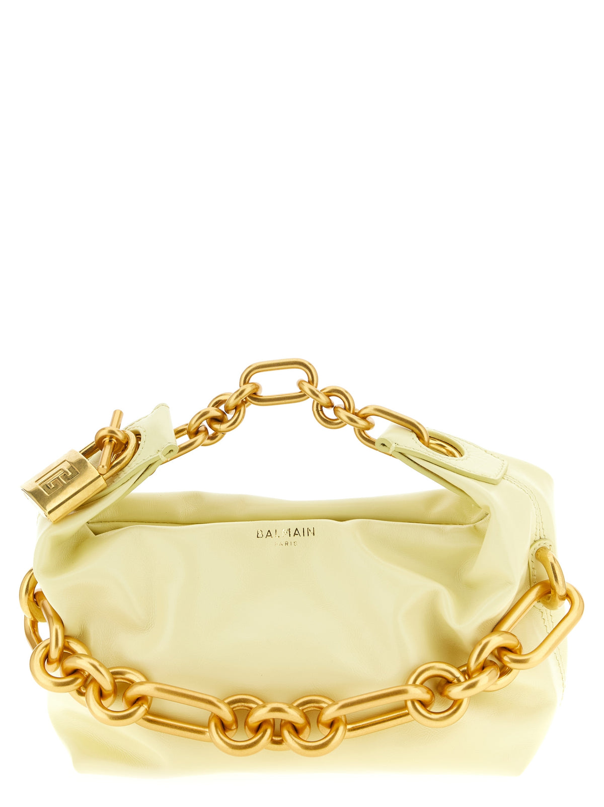 Balmain Sync Mini žuta kožna torbica