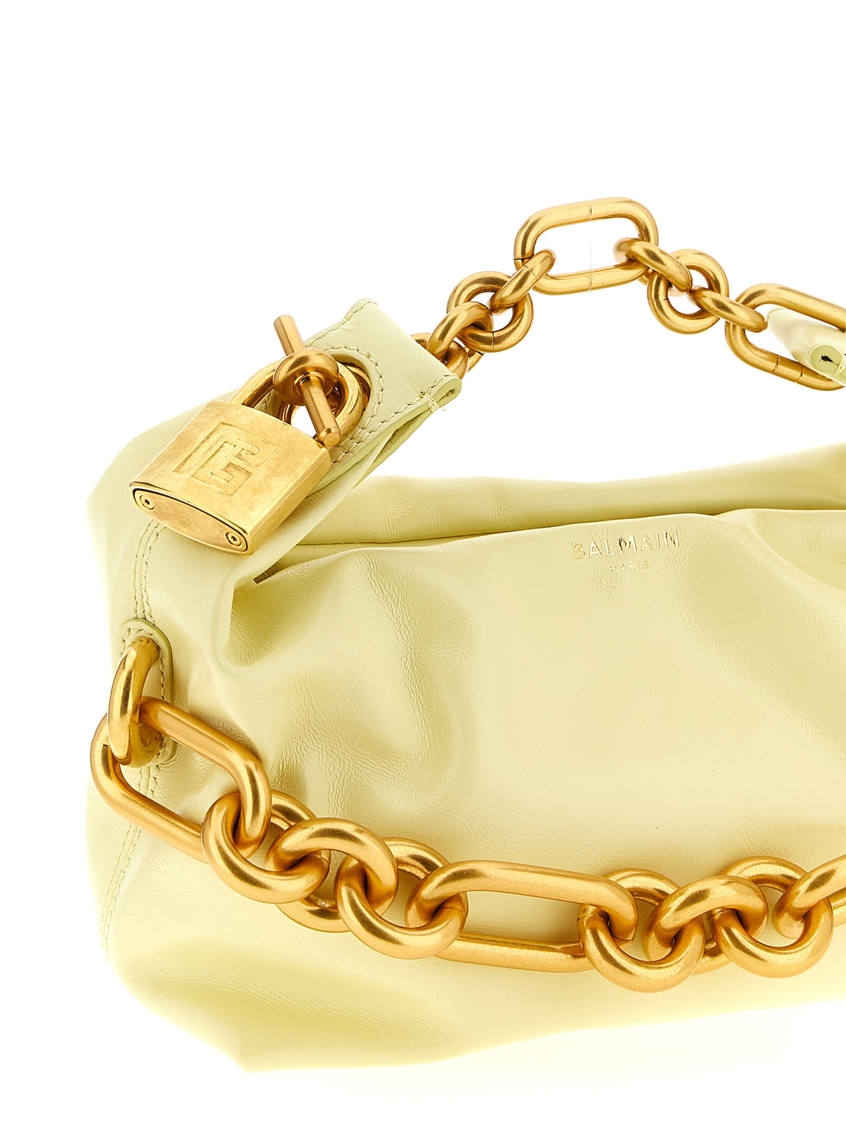 Balmain Sync Mini žuta kožna torbica