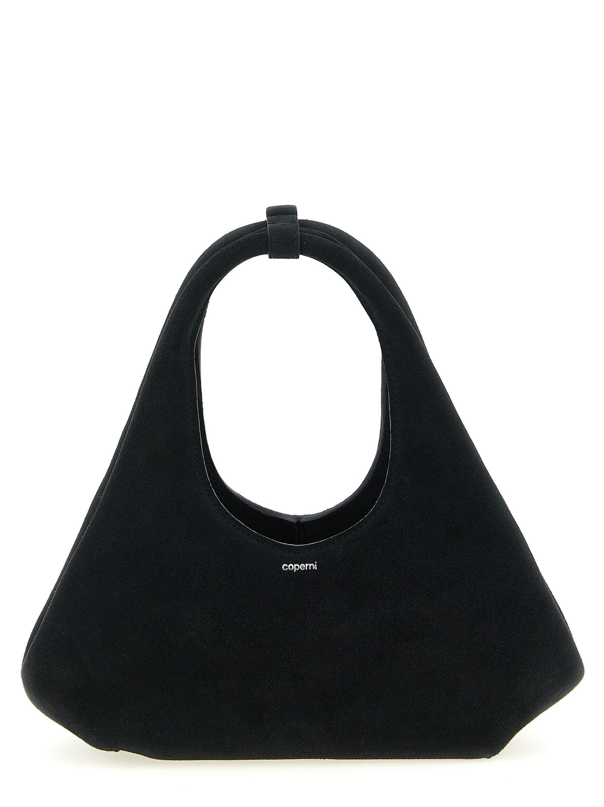 Coperni Folded Mini – crna torba od brušene kože, fotografija 1