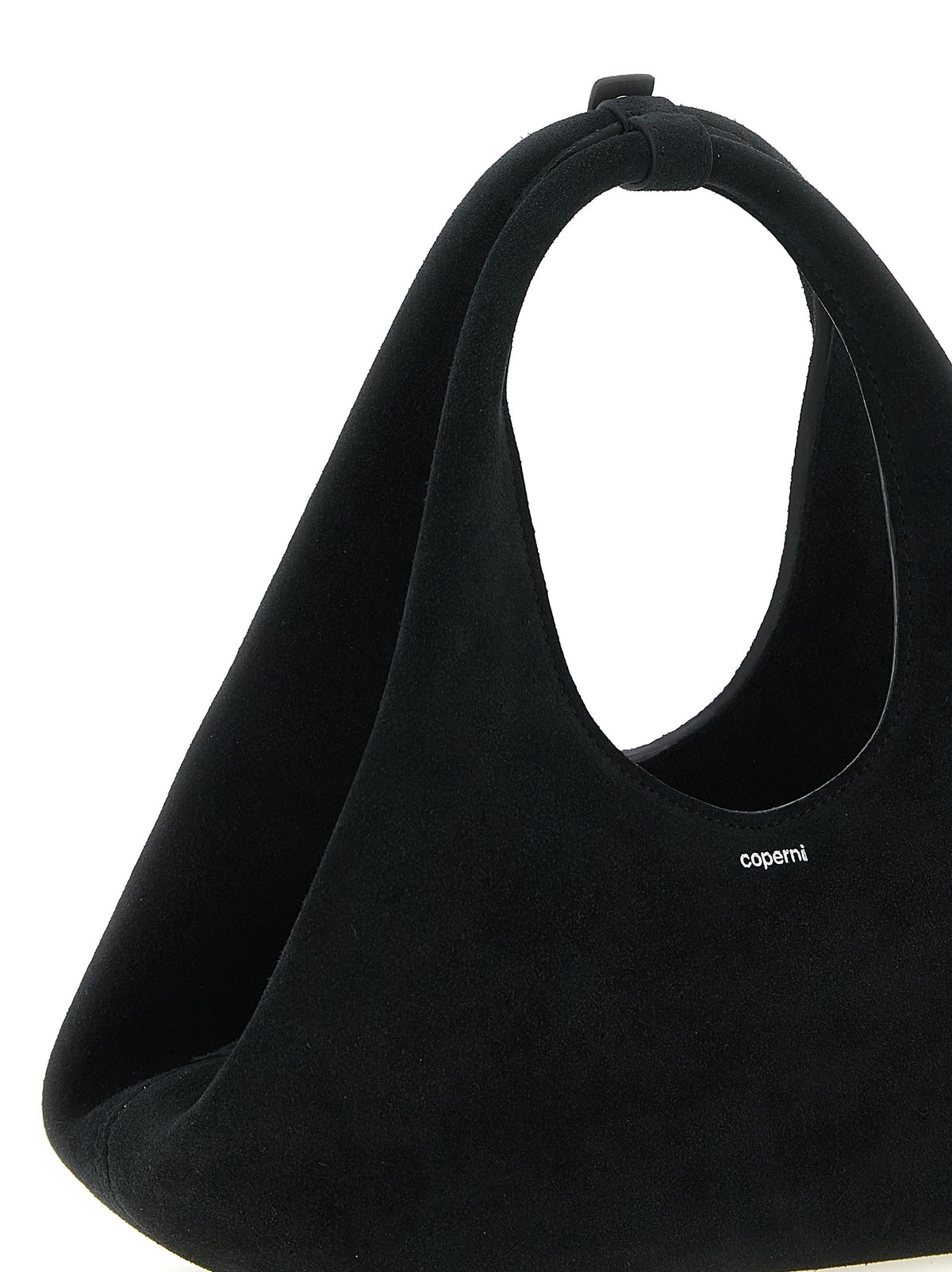 Coperni Folded Mini – crna torba od brušene kože, fotografija 3