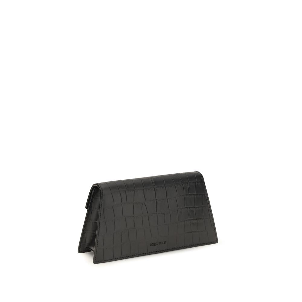 Alexander McQueen Mini Skull – Black Croc-Embossed Leather Clutch – product photo 3 | Privé Polaï