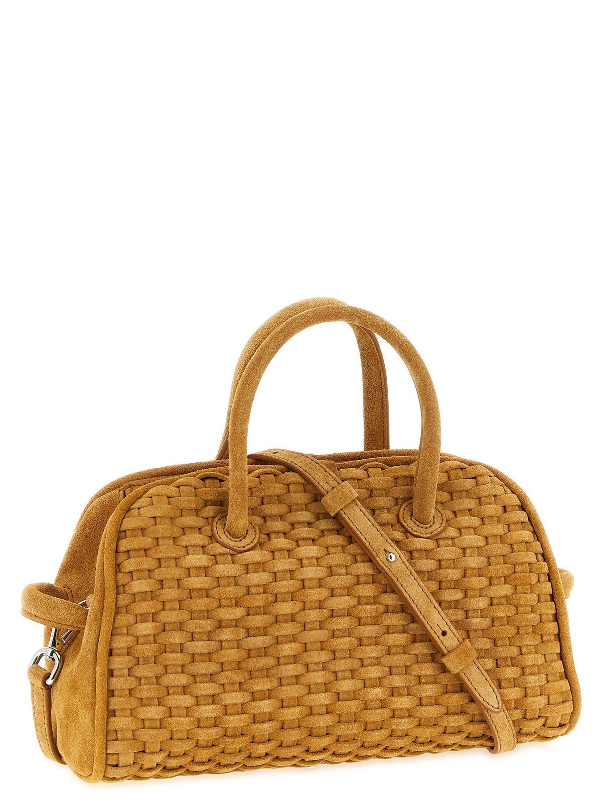 Jacquemus Le Petit Turismo – Beige Woven Suede Bag – product photograph 2 | Privé Polaï
