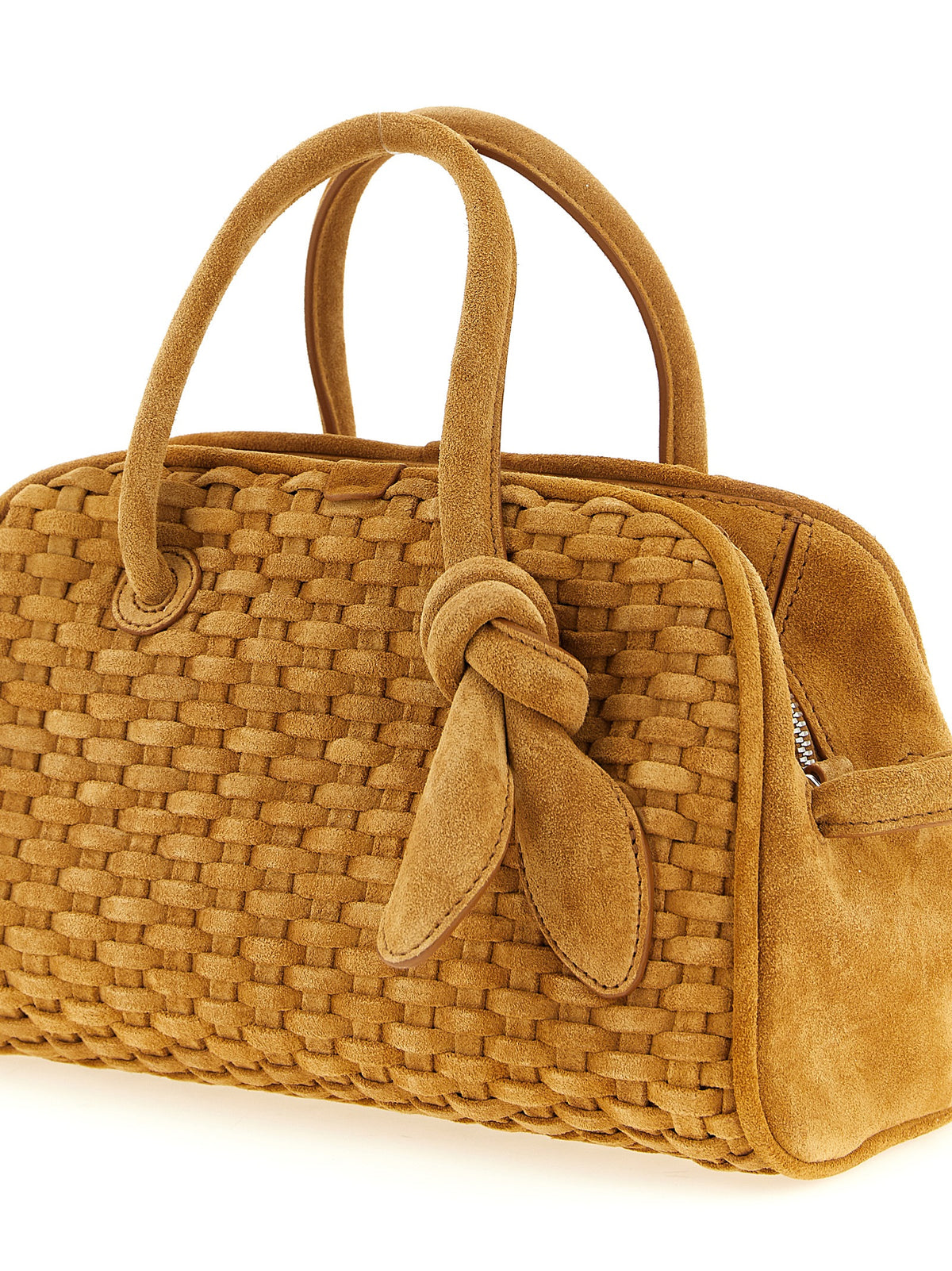 Jacquemus Le Petit Turismo – Beige Woven Suede Bag – product photograph 3 | Privé Polaï