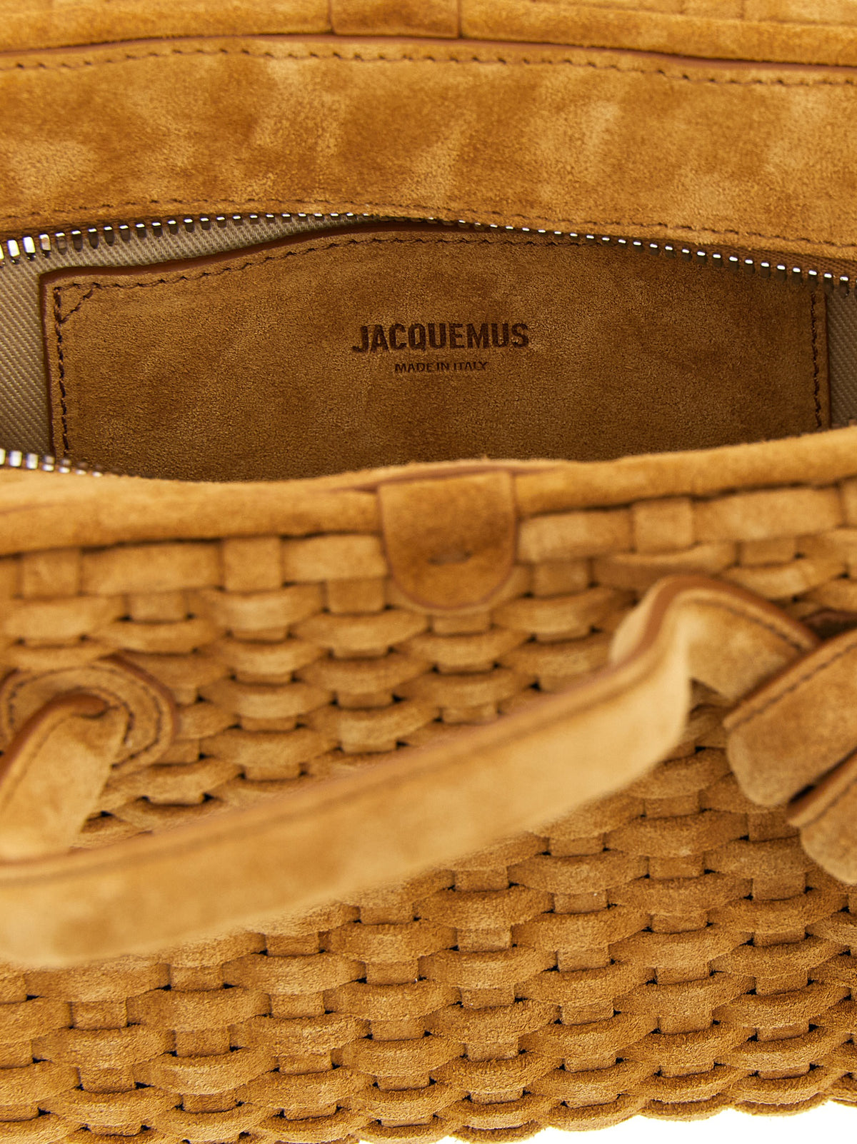 Jacquemus Le Petit Turismo – Beige Woven Suede Bag – product photograph 4 | Privé Polaï