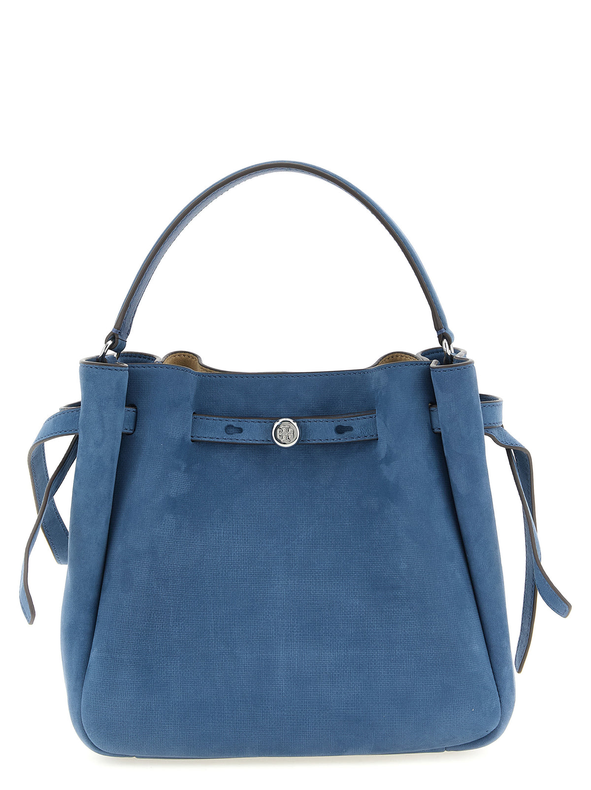 Tory Burch Romy Bucket – Blue Nubuck Leather Bag – product photograph 1 | Privé Polaï