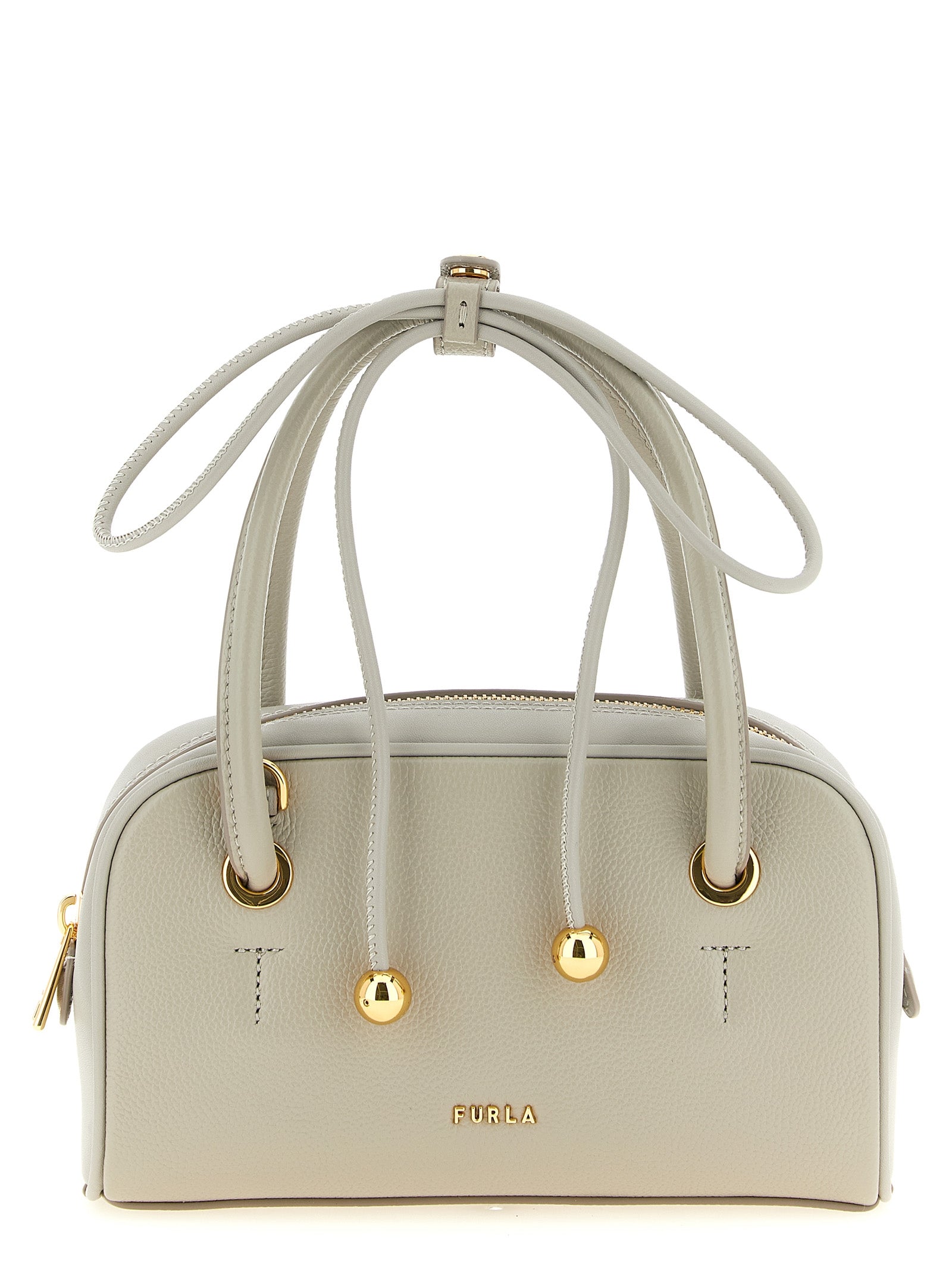 Furla Gray Calfskin Handbag