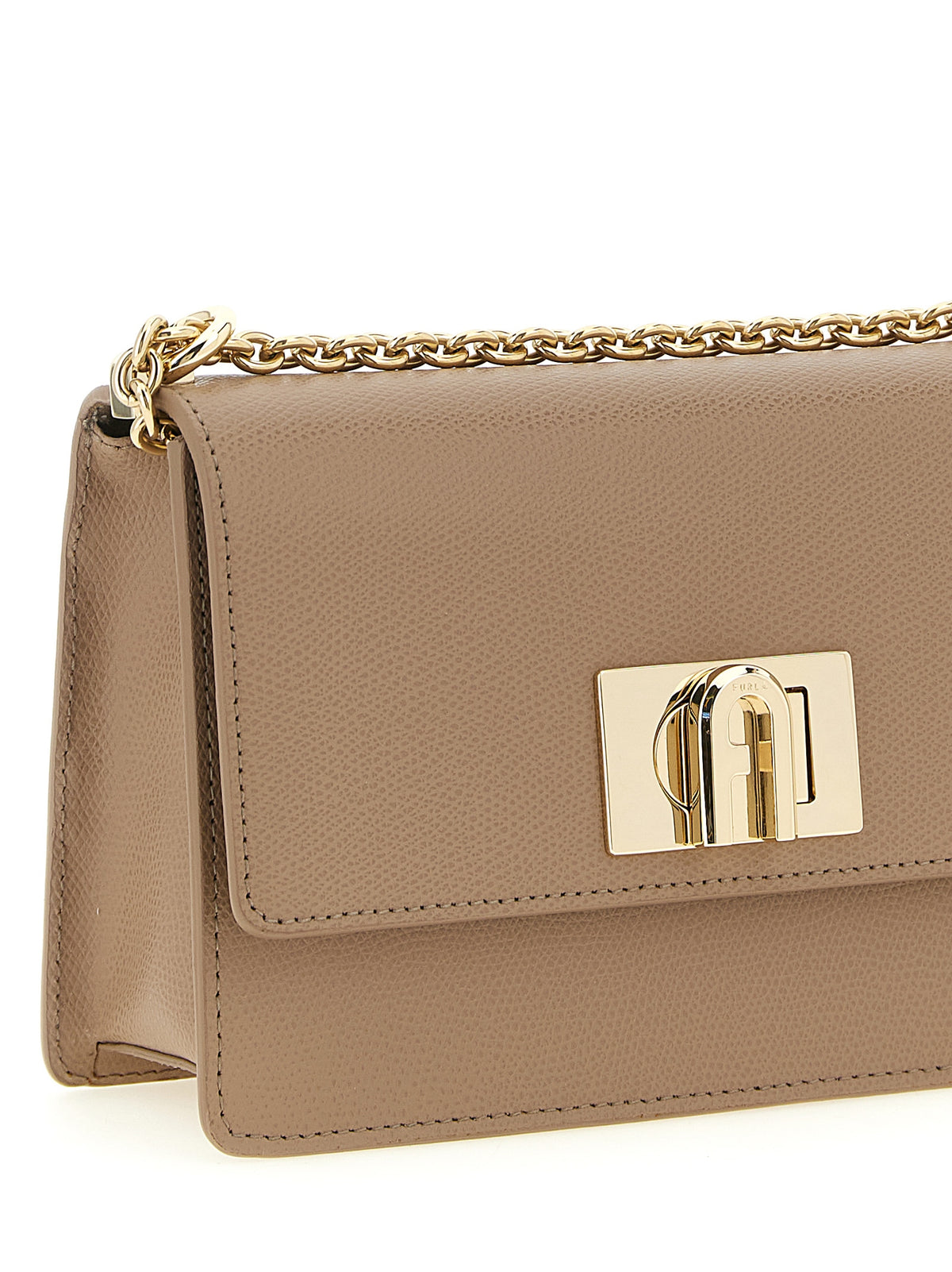 Furla 1927 Mini – Beige Leather Crossbody Bag – product image 3 | Privé Polaï