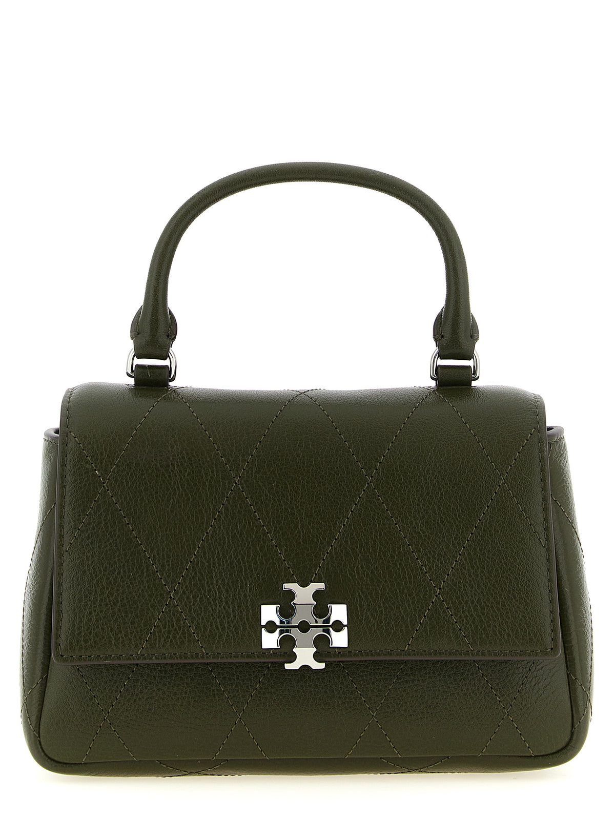 Tory Burch Charlie Mini – Green Quilted Leather Bag – product photograph 1 | Privé Polaï