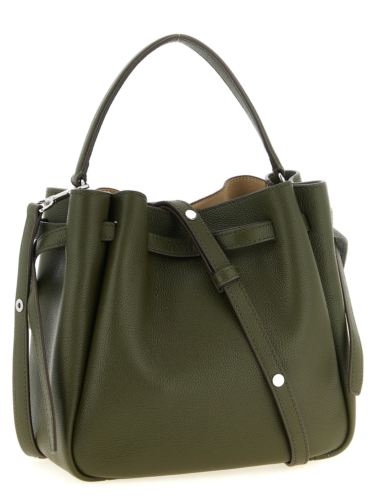 Tory Burch Romy Bucket – Olive Green Leather Bag – product photograph 2 | Privé Polaï