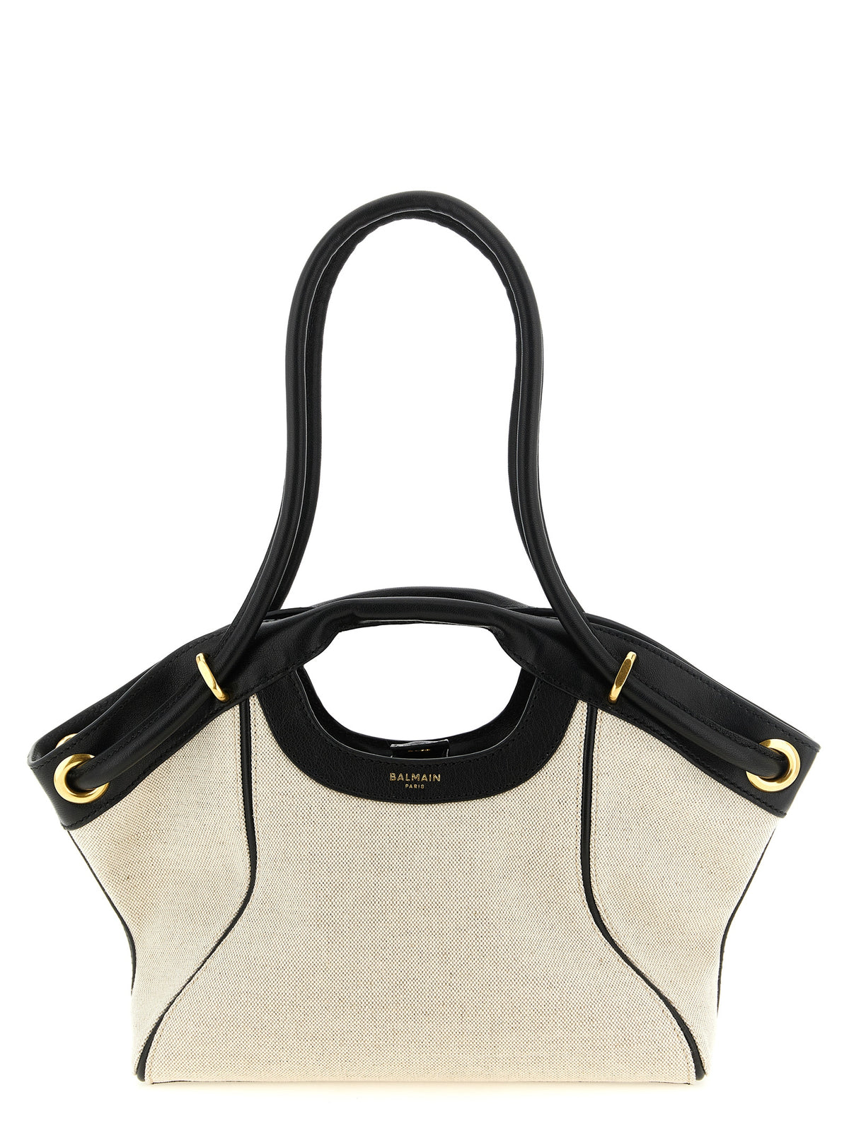 Balmain dvobojna pamučno-lanena tote torba