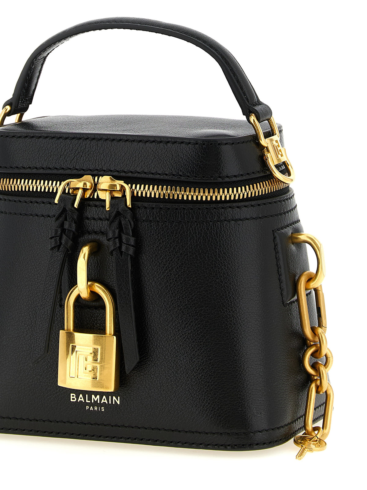 Balmain Pulse Vanity crna kožna torbica