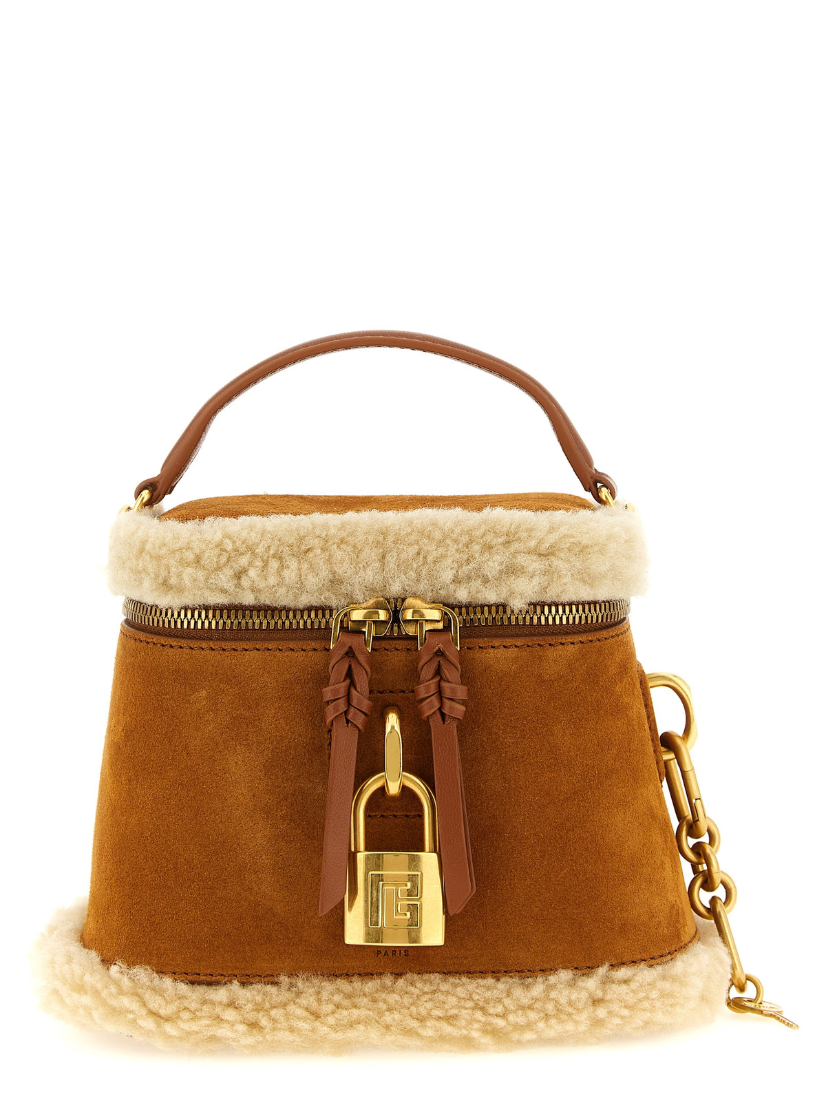 Balmain Pulse Vanity smeđa kožna torbica