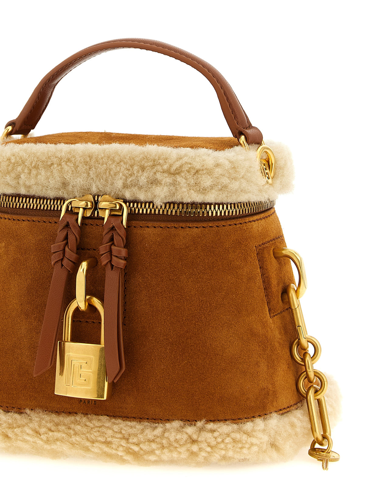 Balmain Pulse Vanity smeđa kožna torbica