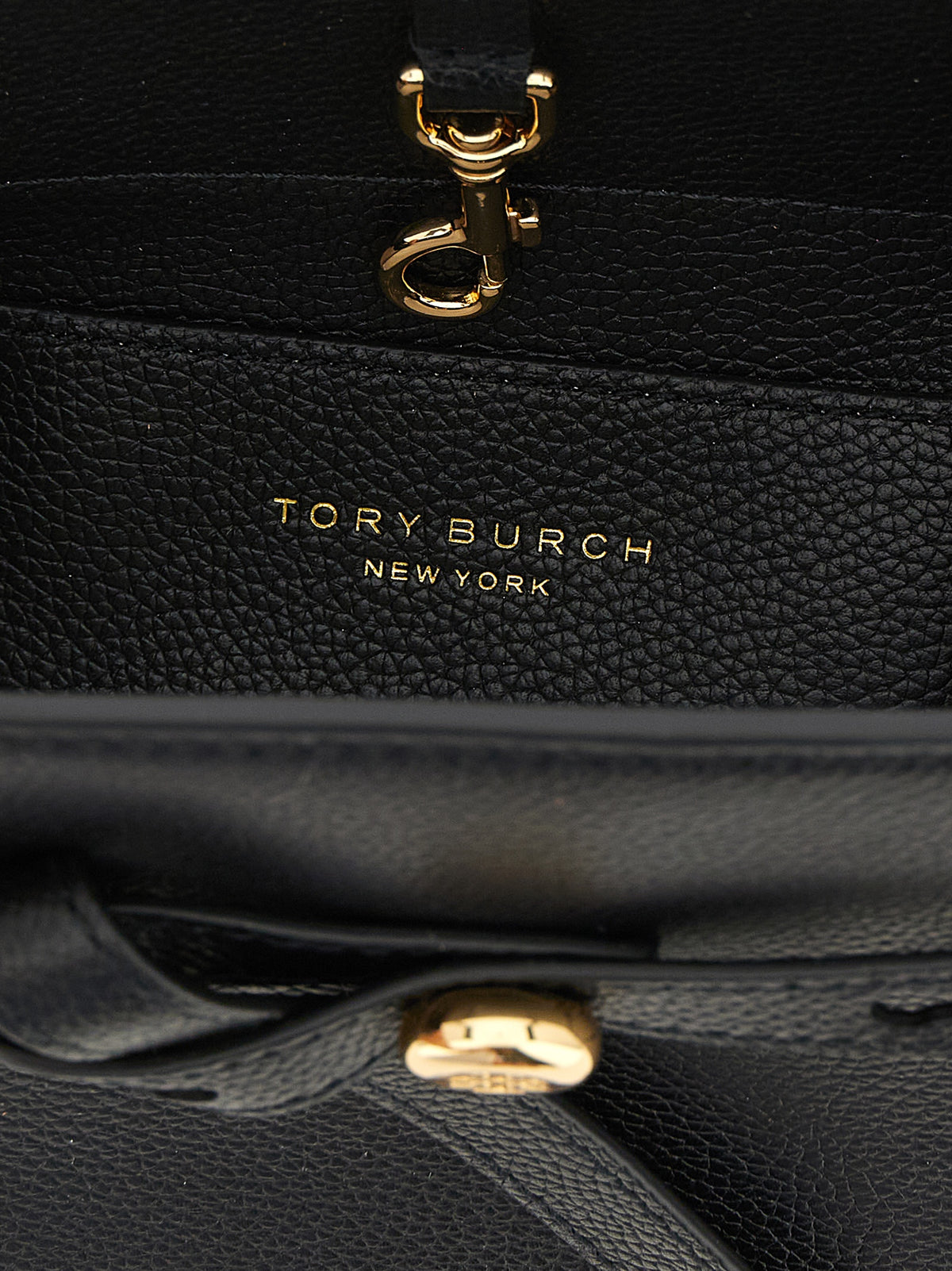 Tory Burch Romy Small Bauletto – Black Leather Bag – product photograph 4 | Privé Polaï