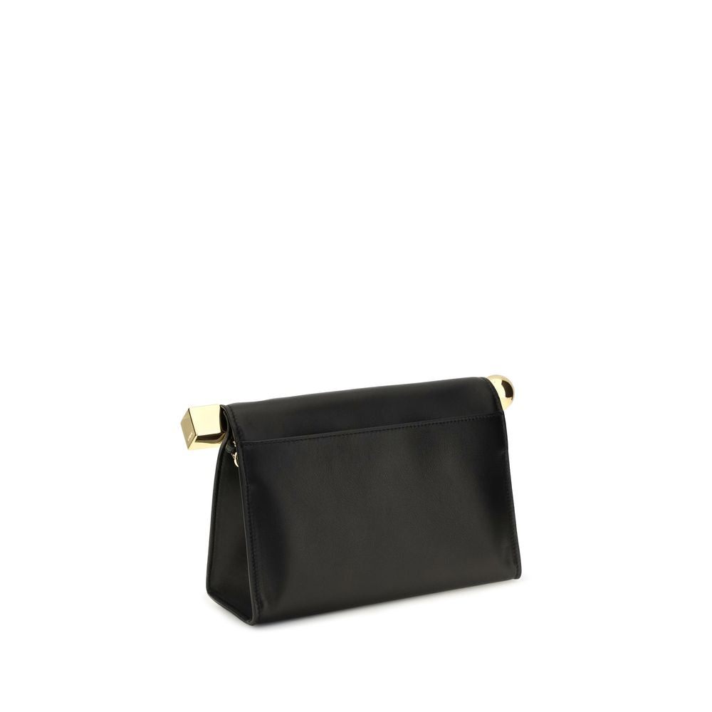 Jacquemus Rond Carré – Black Lambskin Shoulder Bag – product photograph 3 | Privé Polaï
