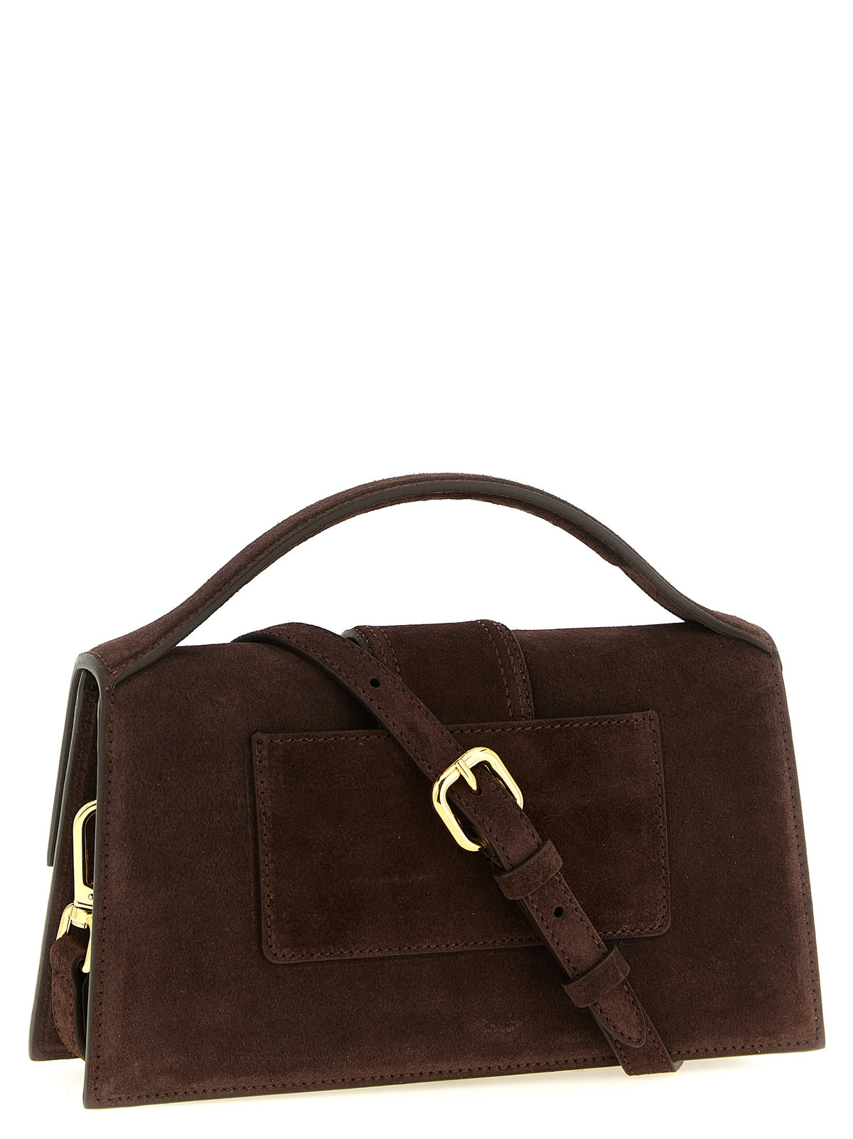 Jacquemus Le Grand Bambino – Dark Brown Suede Bag – product photograph 2 | Privé Polaï