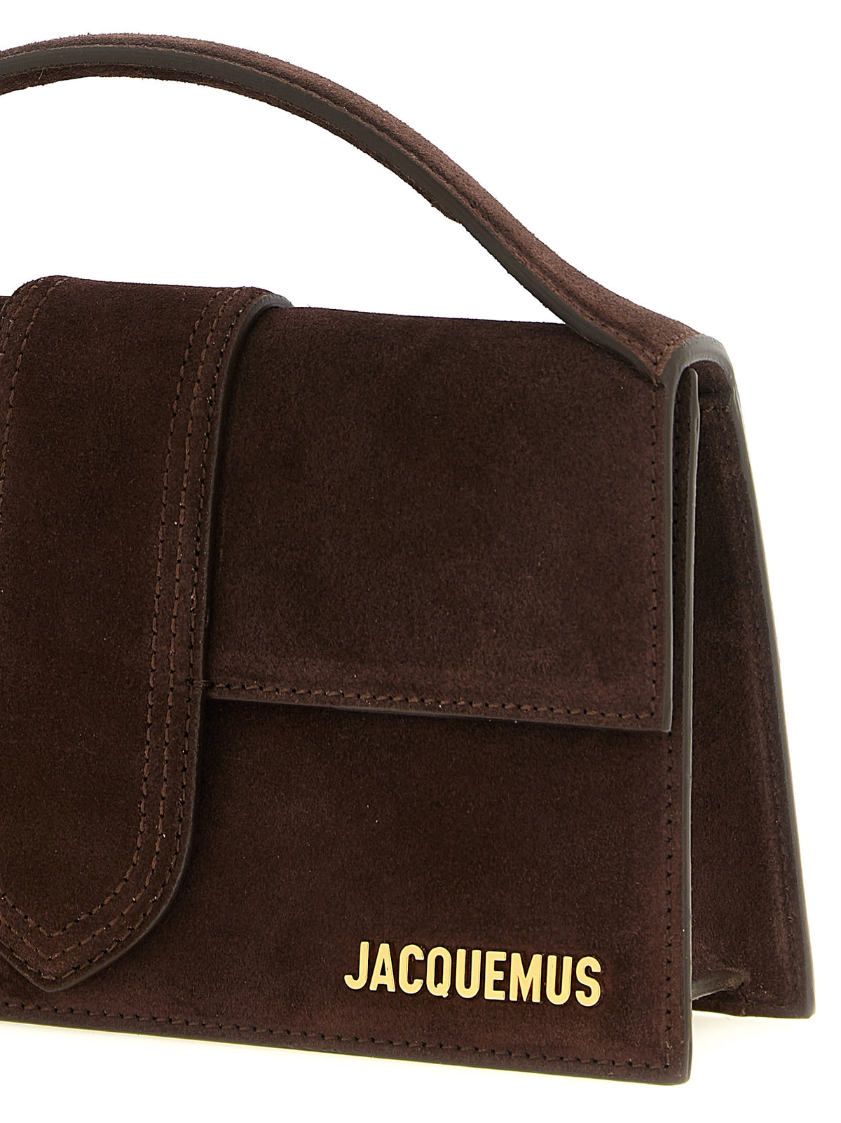 Jacquemus Le Grand Bambino – Dark Brown Suede Bag – product photograph 3 | Privé Polaï