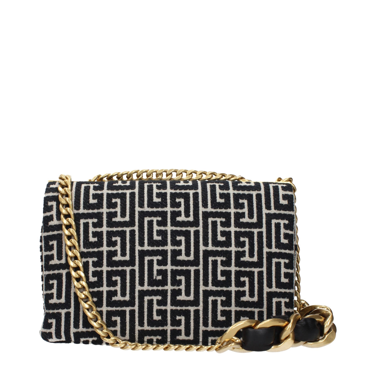 Balmain crna platnena crossbody torbica