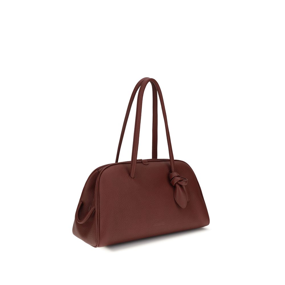 Jacquemus Il Turismo – Burgundy Leather Bag – product photograph 2 | Privé Polaï