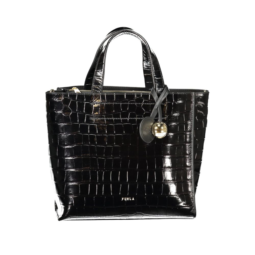 Furla Divide It S – Black Leather Tote Bag – product image 1 | Privé Polaï