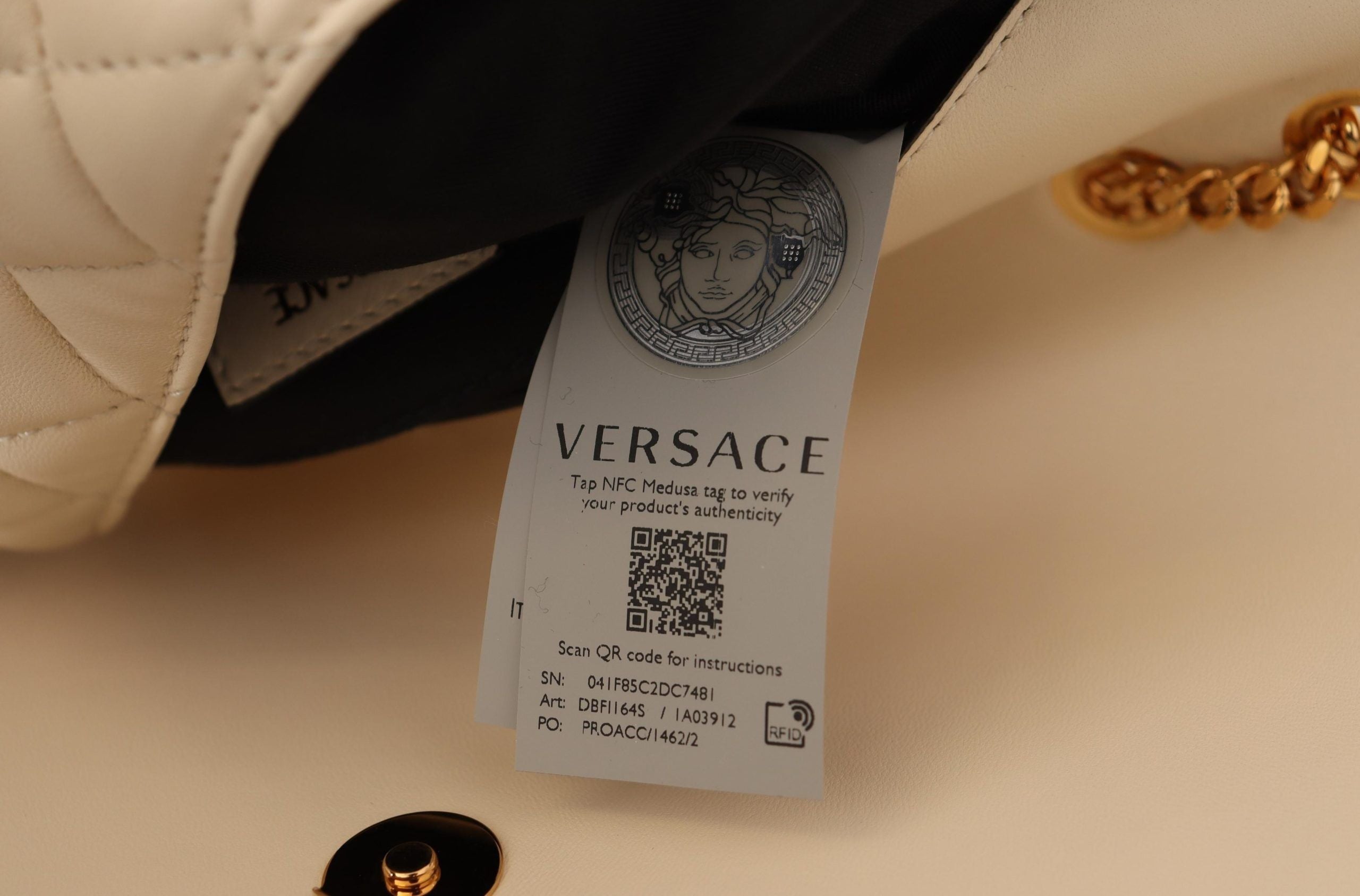 Versace Elegant White Nappa Leather Shoulder Bag – luxury by Versace | PrivePolai
