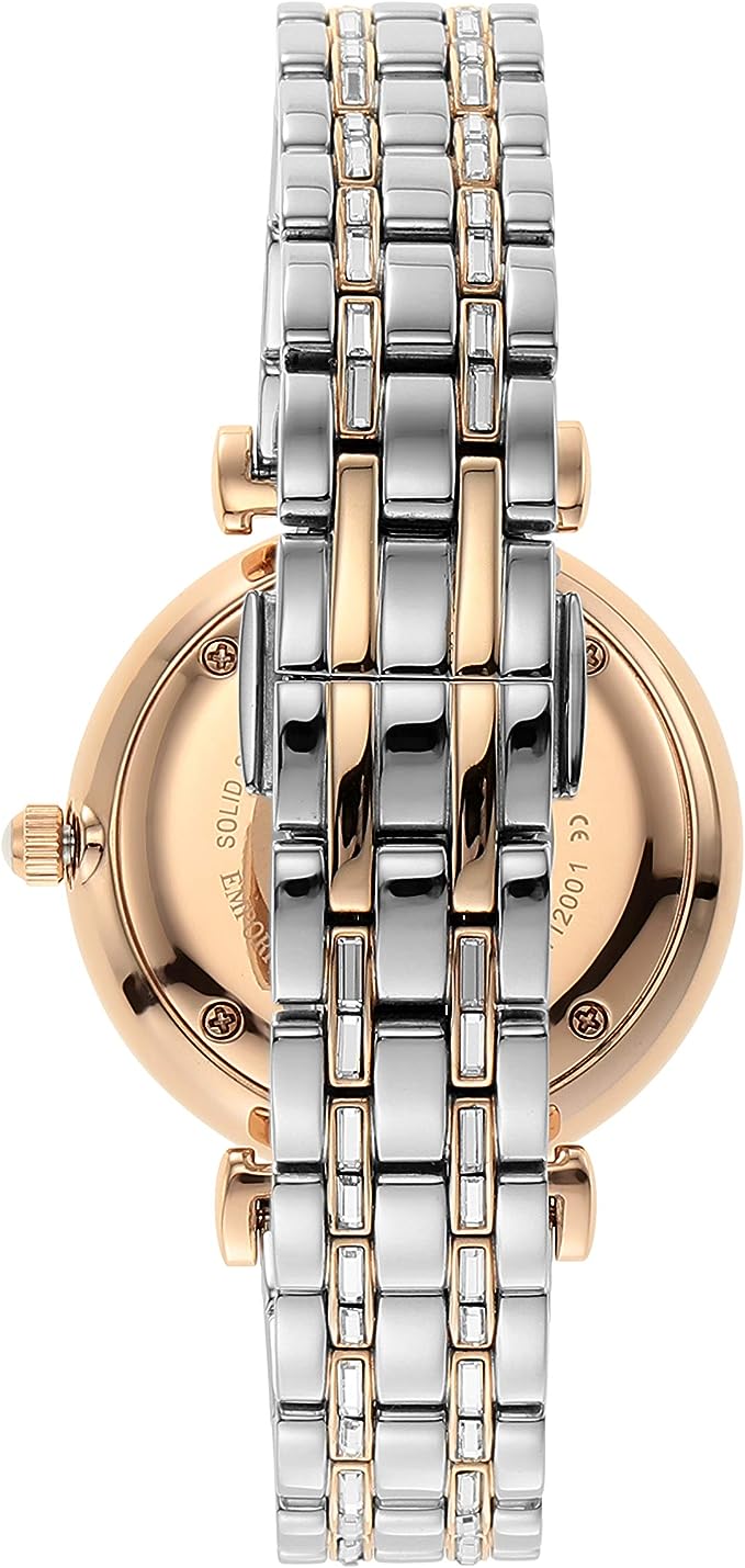Emporio Armani Elegant Two-Tone Crystal Pave Watch – luxury by Emporio Armani | PrivePolai