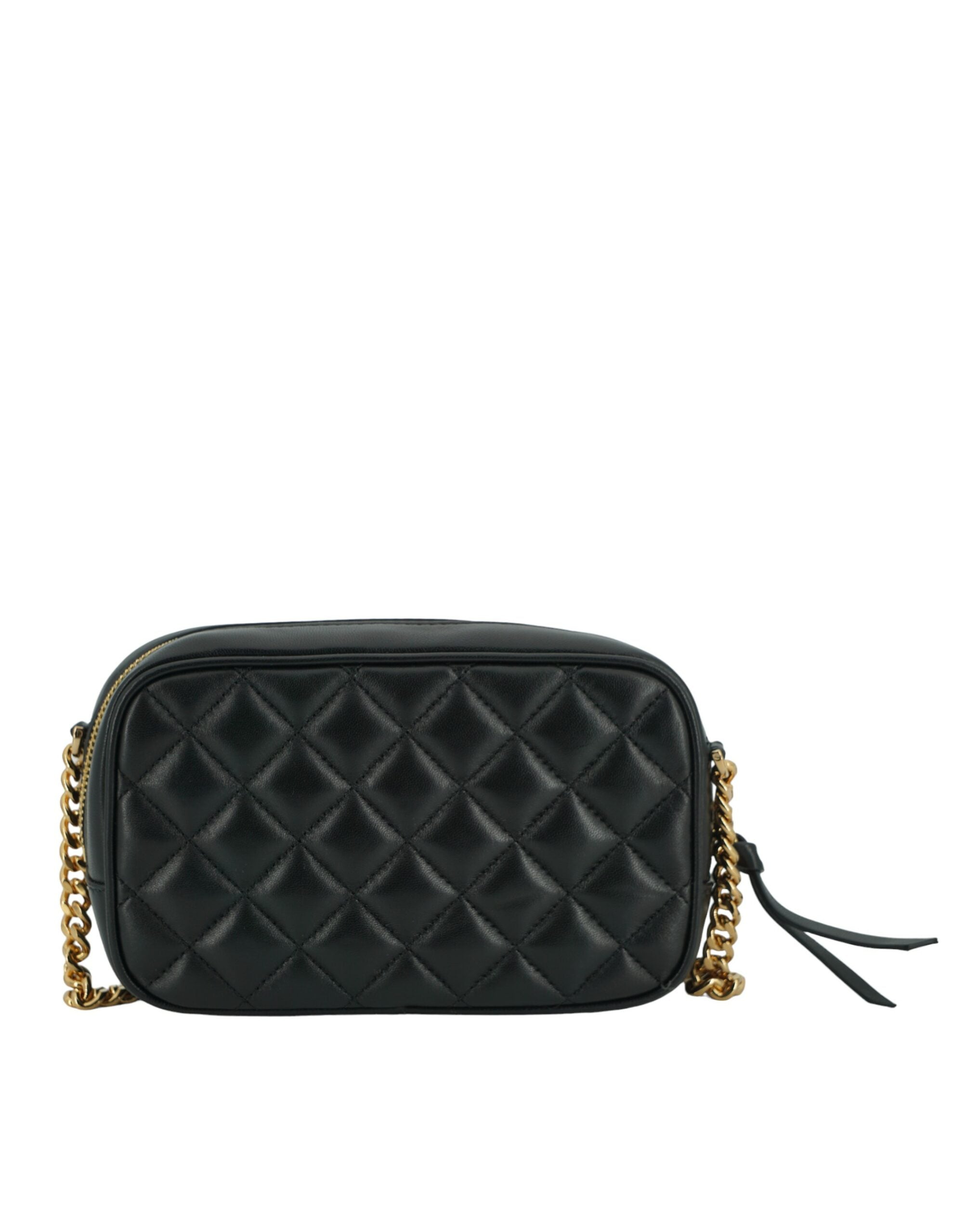 Versace Elegant Small Black Leather Crossbody Bag – luxury by Versace | PrivePolai