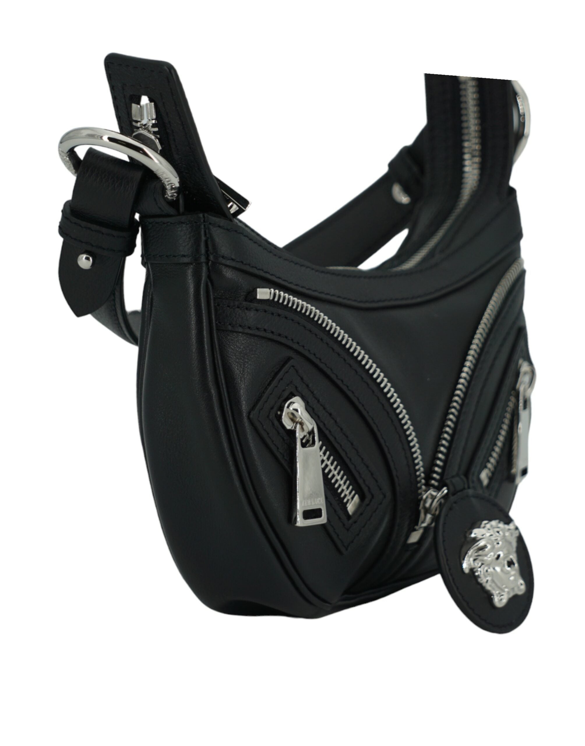 Versace Elegant Black Mini Hobo Shoulder Bag – luxury by Versace | PrivePolai