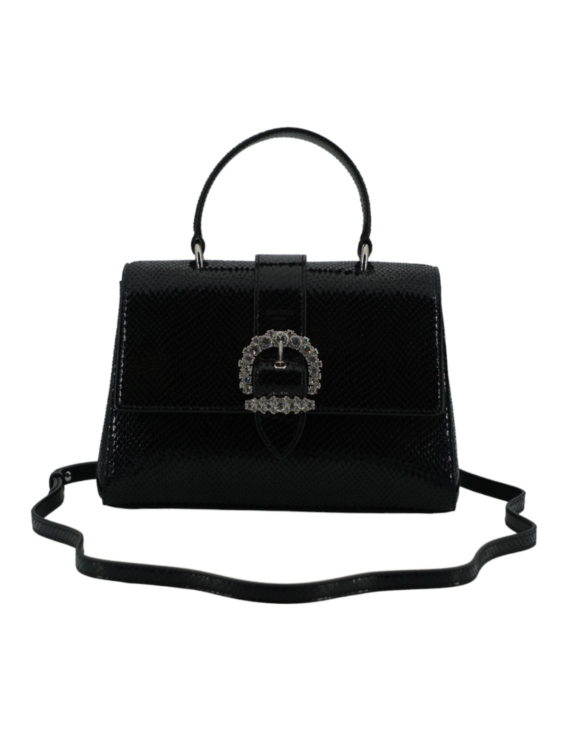 Jimmy Choo Black Leather Top Handle Shoulder Bag – luxury by Jimmy Choo | PrivePolai
