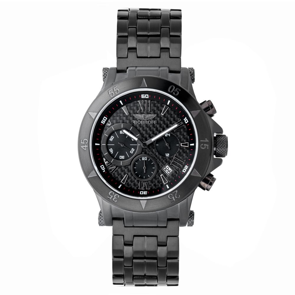 Bobroff Black Stainless Steel Watch – luxury by Bobroff | PrivePolai