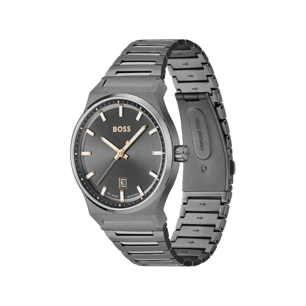 Hugo Boss Gray Stainless Steel Watch – luxury by Hugo Boss | PrivePolai