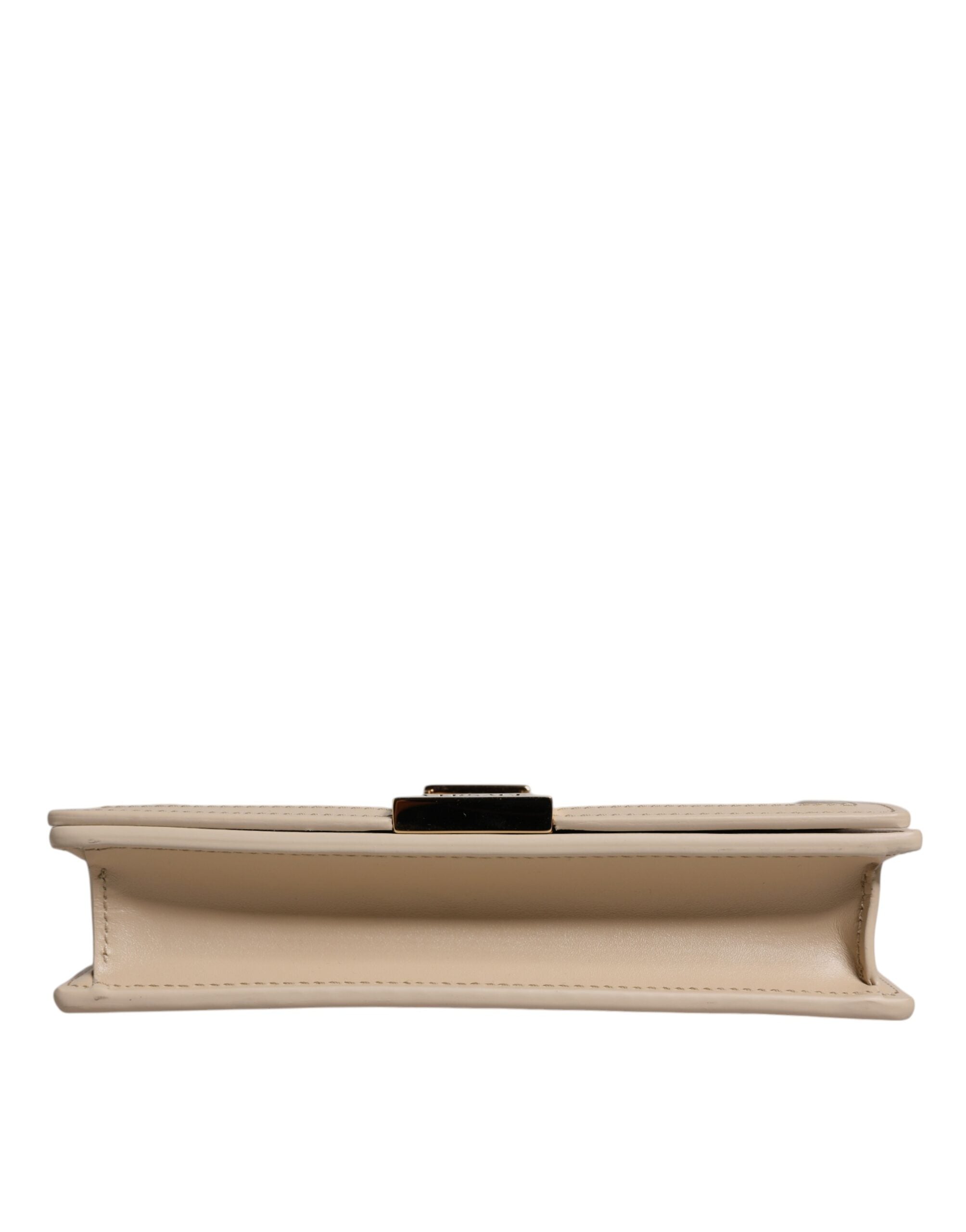 Versace Beige Gold Chain Calf Leather Wallet Crossbody Bag – luxury by Versace | PrivePolai