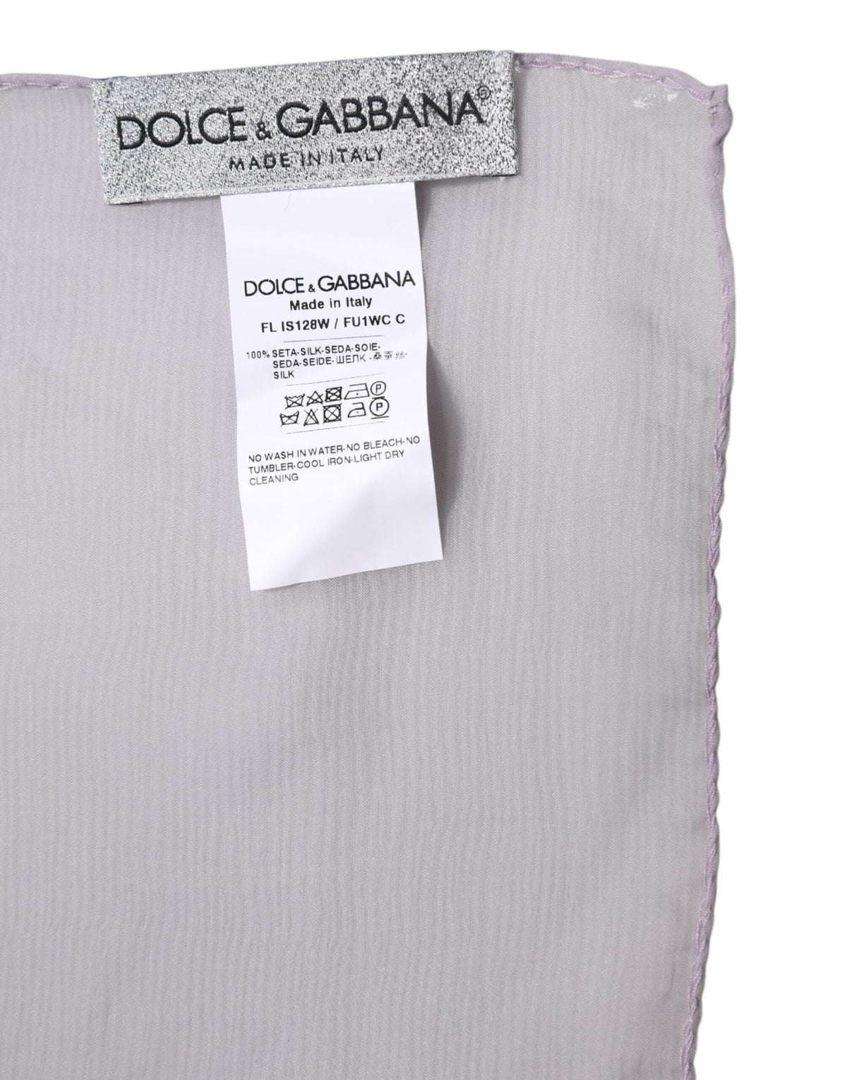 Dolce & Gabbana Purple Silk Rectangle Wrap Shawl Scarf