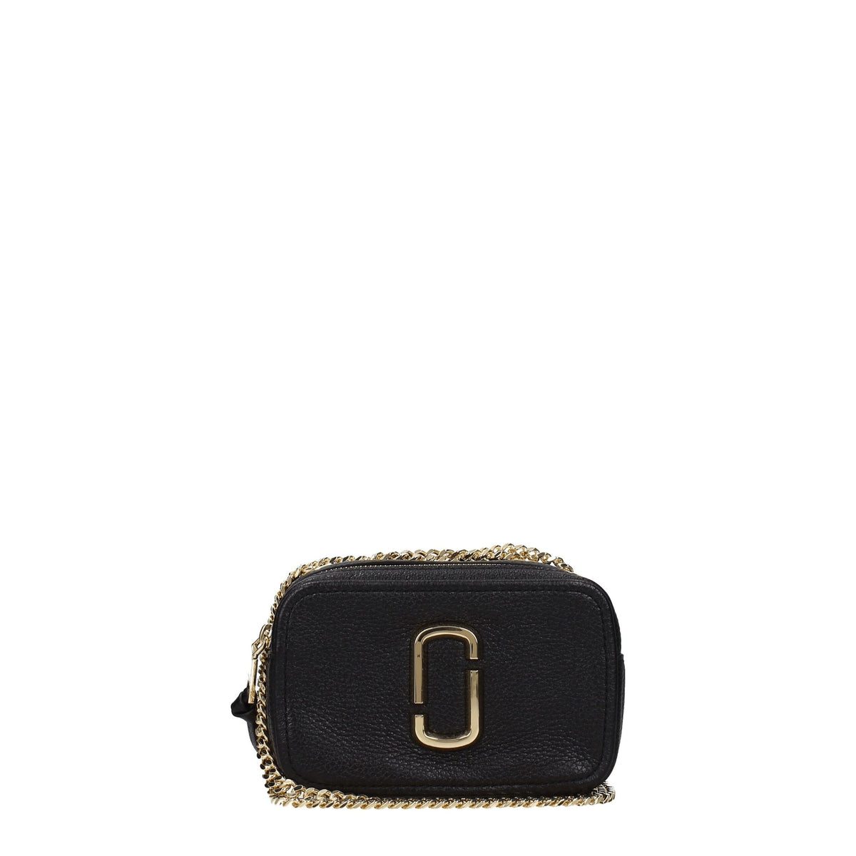 Marc Jacobs The Glam Shot 17 – crna kožna torbica sa zlatnim detaljima, fotografija 1