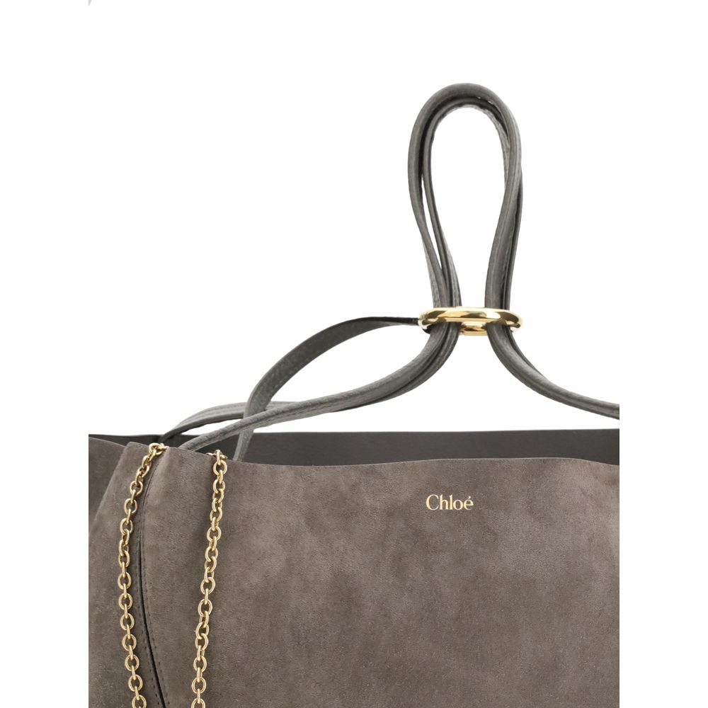 Chloé Gray Calf Leather Bos Taurus Shoulder Bag