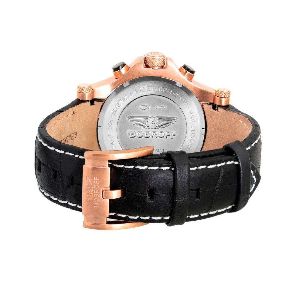 Bobroff Bobroff Black Leather Dress Watch - Luxury | PrivéPolai