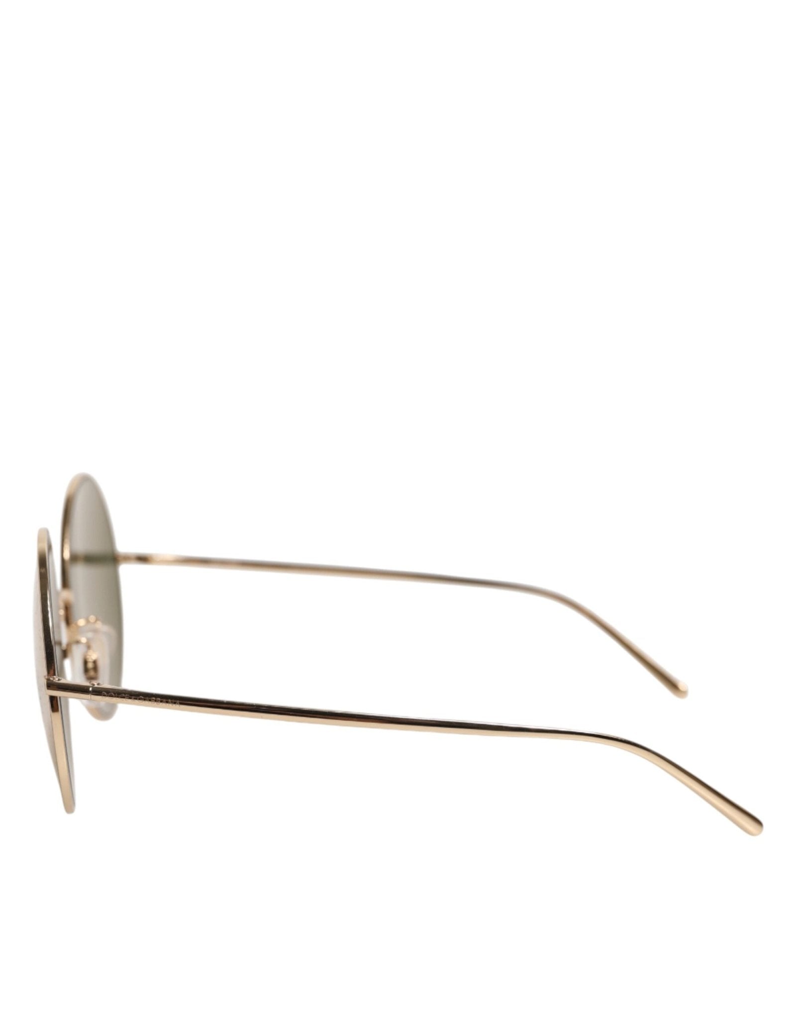 Dolce & Gabbana Dolce & Gabbana Gold Metal Round Shades Eyewear Sunglasses - Luxury | PrivéPolai