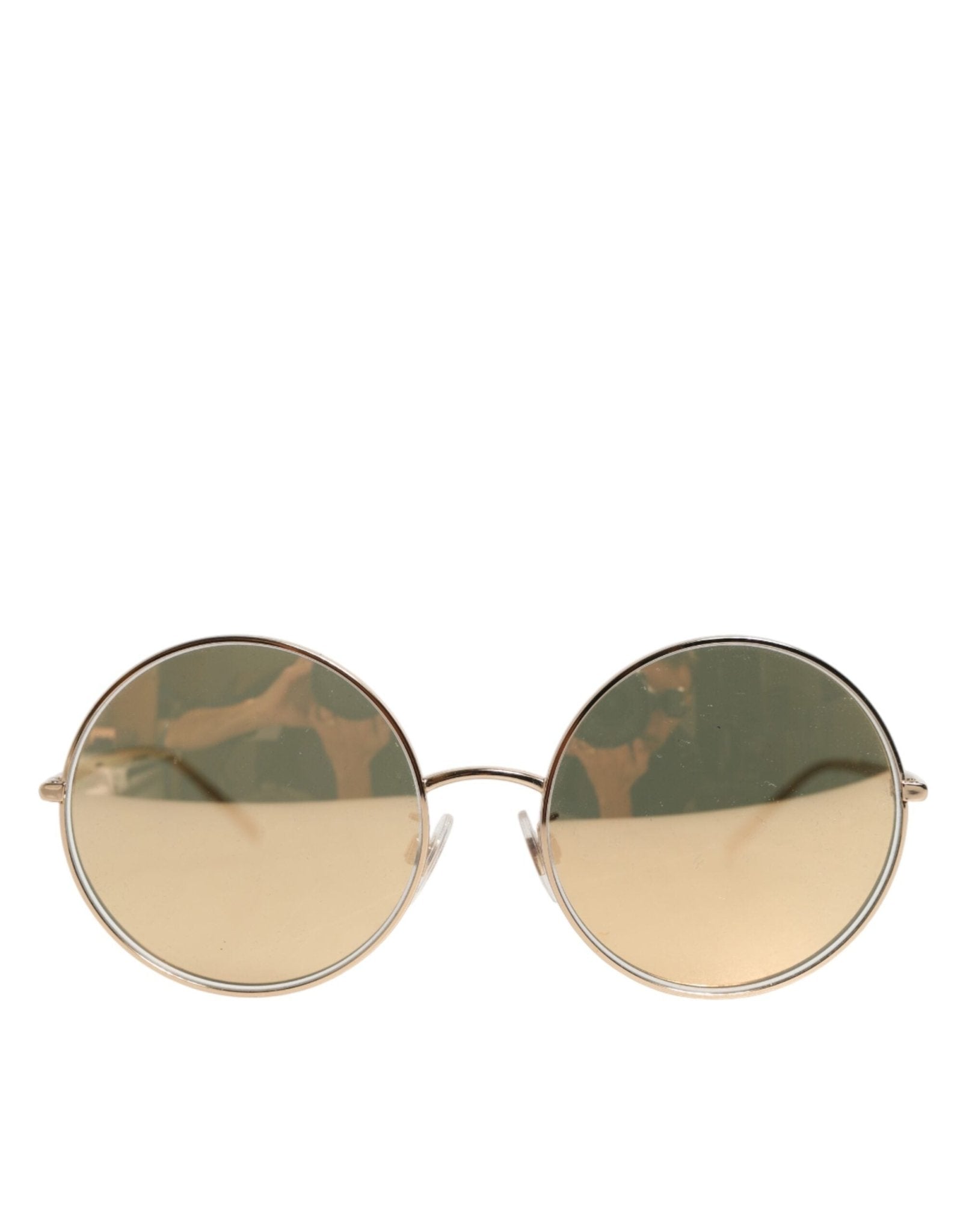 Dolce & Gabbana Dolce & Gabbana Gold Metal Round Shades Eyewear Sunglasses - Luxury | PrivéPolai