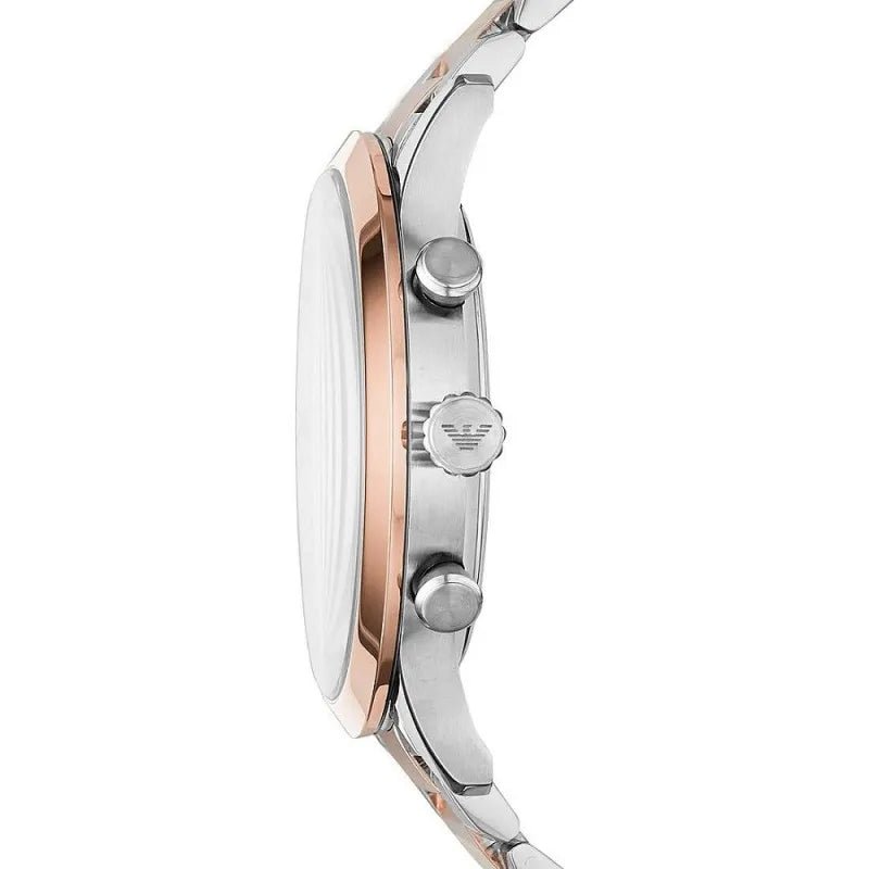 Emporio Armani Emporio Armani Silver and Bronze Steel Chronograph Watch - Luxury | PrivéPolai
