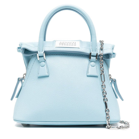 Maison Margiela Blue Leather Handbag