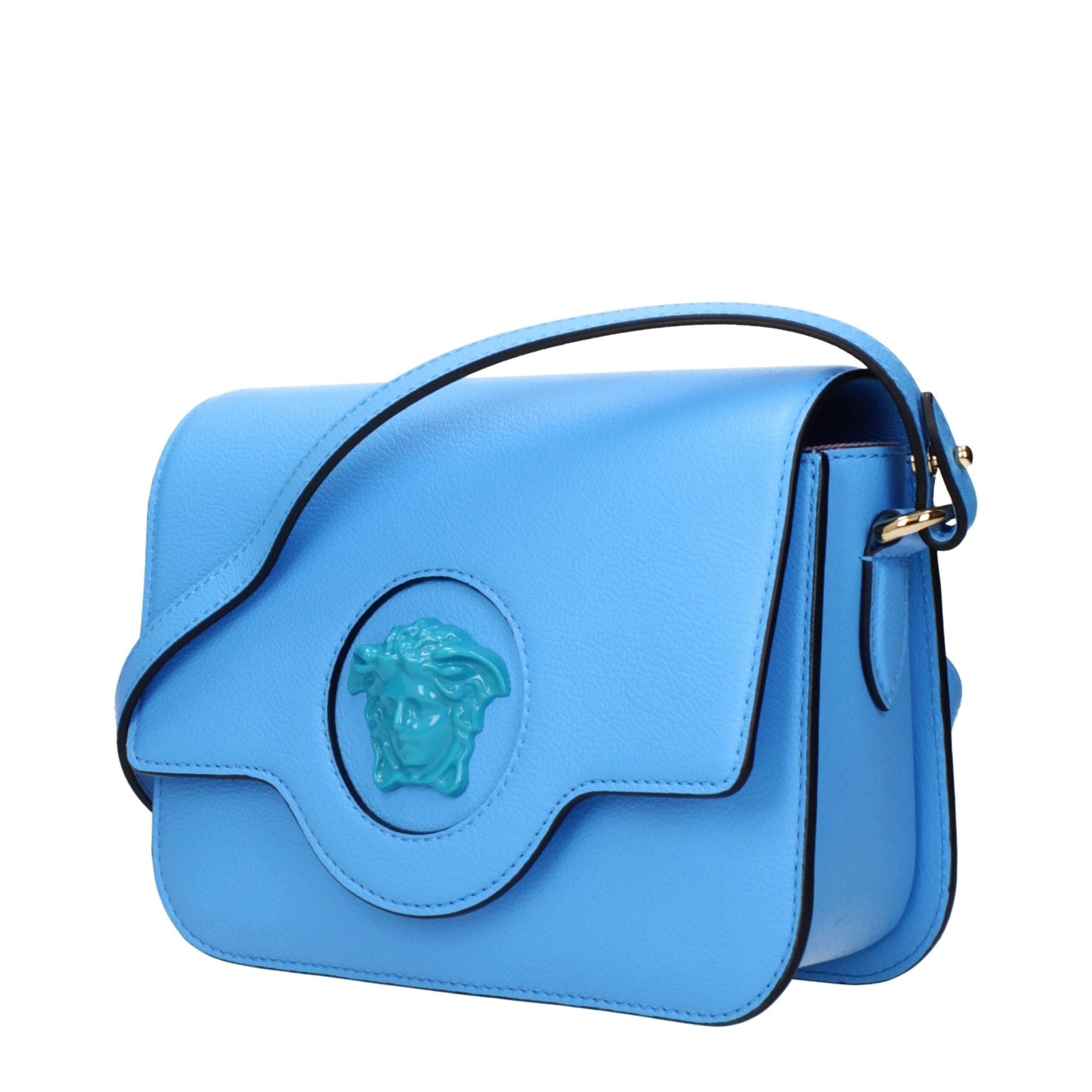Versace Versace Light Blue Leather Crossbody Bags - Luxury | PrivéPolai