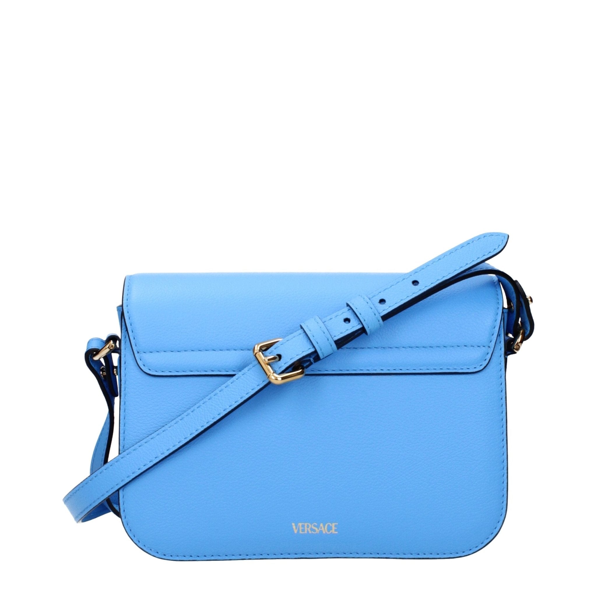 Versace Versace Light Blue Leather Crossbody Bags - Luxury | PrivéPolai